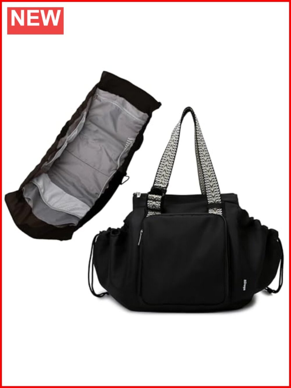 16-Pocket Convertible Tote Bag, Water-Resistant Work & Diaper Bag
